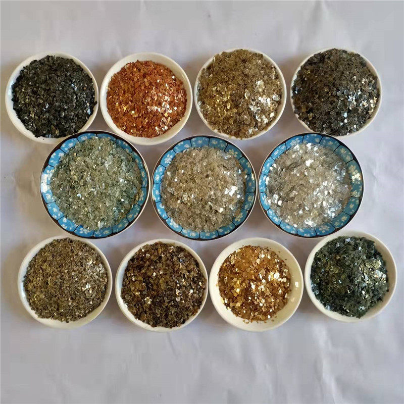 Coating composite rock flakes Artificial soft film for rock flake paint Real stone paint natural mica luminous sheet 500g