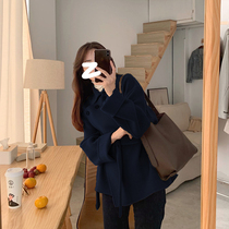 2021 autumn and winter new double-sided cashmere coat womens short belt high-end thin age small hair jacket