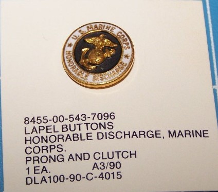 New US Marine Corps USMC Public issue Military version commemorative brooch Brass gold plated vintage collectible