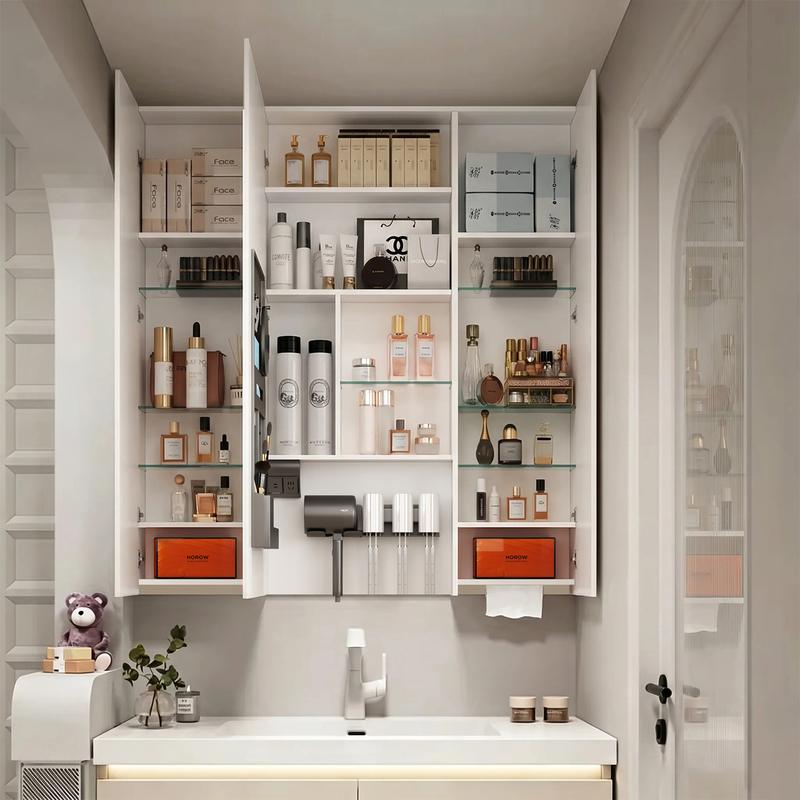 Bathroom Cabinet with Full-Length Mirror, Multifunctional Storage, Makeup Rack, Silver Mirror, Separate Bathroom Mirror Cabinet, Bathroom Mirror Cabinet, Mirror Bathroom Cabinet with Full-Length Mirror, Multifunctional Storage, Makeup Rack, Silver Mirror, Separate Bathroom Mirror Cabinet, Bathroom Mirror Cabinet, Mirror