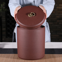Boutique collection grade Yixing raw ore purple sand tea jar High-end handmade Puer jar Loose tea jar White tea storage jar