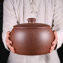 New Yixing dragon blood sand handmade Puer tea cake jar medium household White tea jar loose tea 2kg tea jar