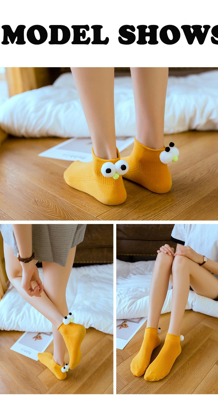 Phim hoạt hình 3D Nhật Bản vớ cotton nữ vớ miệng nông Hàn Quốc dễ thương vớ ngắn đại học gió mùa xuân và mùa thu nữ bông chuyên sỉ lẻ quần tất