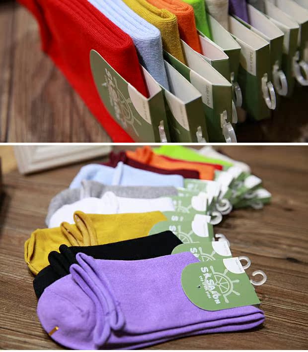 Vớ nữ Tất cotton màu kẹo Tất nữ quăn cuộn trong ống quần tất sinh viên tháng vớ vớ vớ mỏng bi tất đẹp