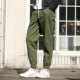 LMTNZD mùa đông đơn giản nam hoang dã mặc quần yếm màu đen chân thường quần jogger nam