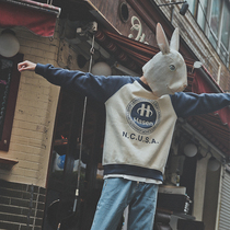 LMTNZD Peng Yuyan with the same pullover spring and summer retro Korean version of the trend loose velvet round neck sweater men