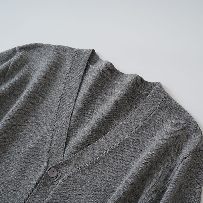 Men's All-Cotton Knit Cardigan 100% Cotton V-Neck Knitwear Men's Cardigan Thin Sweater Jacket Anti-Static Men's All-Cotton Knit Cardigan 100% Cotton V-Neck Knitwear Men's Cardigan Thin Sweater Jacket Anti-Static