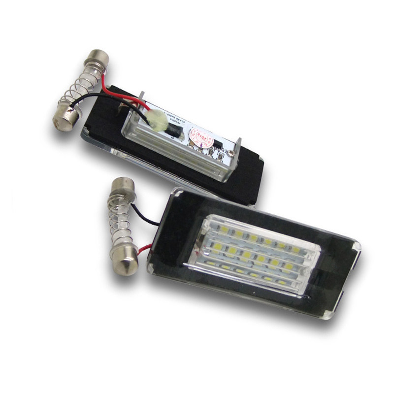 Suitable for BMW MINI R56 18led license plate lights modified white lamp black frame 2