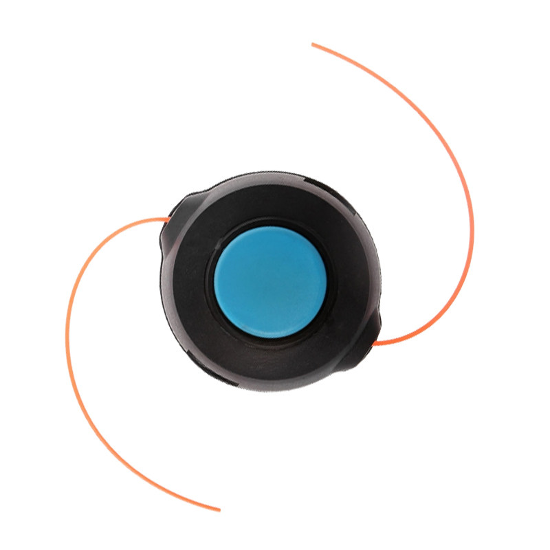 T25 Lawn Mower Trimmer Head Mower Accessories Blue Black Round Plastic with 2 Orange Mower Ropes