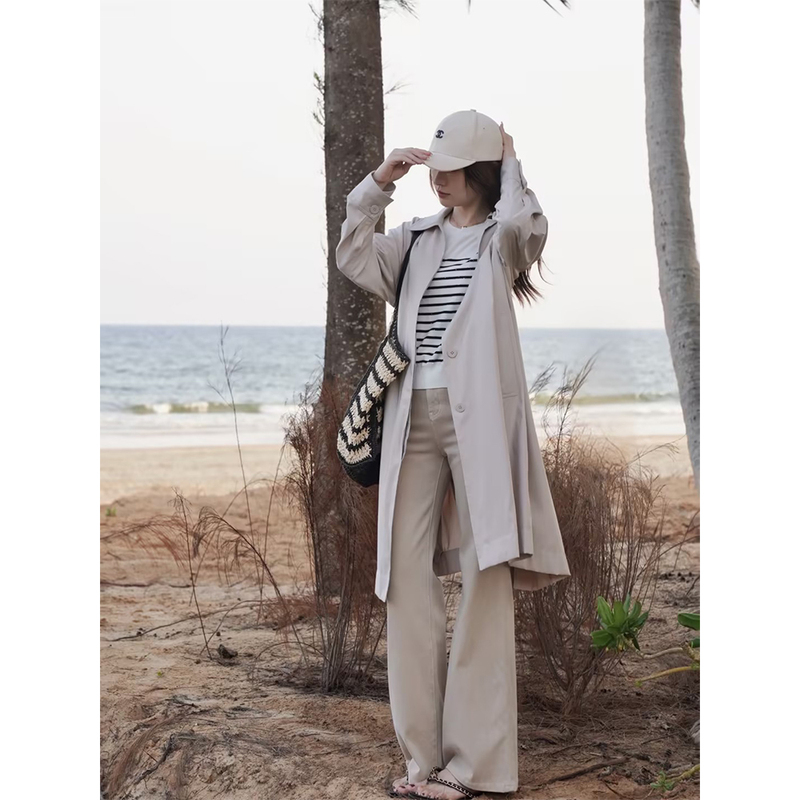 Qiu Yingying Hela Aomi “Limited Edition.28Mm Silk Cotton Trench Coat” Mulberry Silk Patchwork Texture Jacket