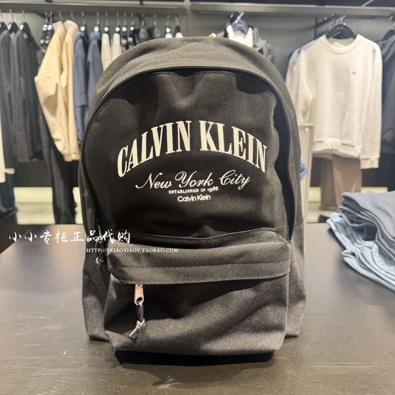 Ck Jeans Genuine Product from the Store, 2026 Spring/Summer New Model, Commuter and Campus Style Large Capacity Backpack 4D3345G