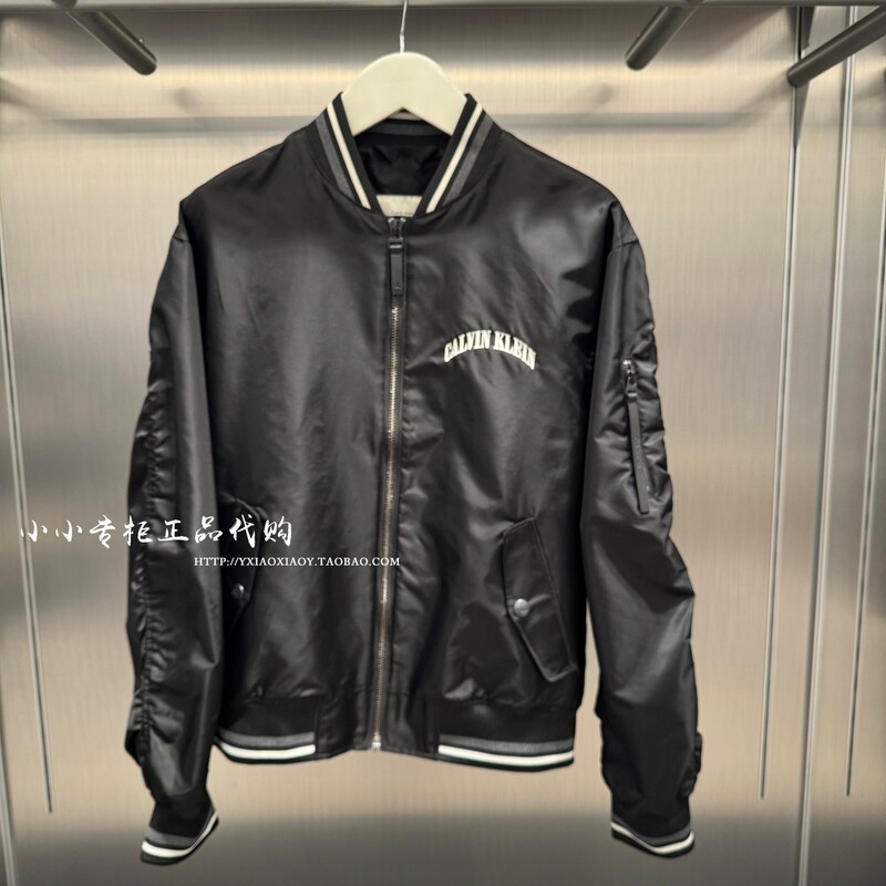 Ck Jeans Genuine Product from the Store 2026 Spring/Summer New Men's College Style Embroidered Baseball Collar Jacket 4Rf510G