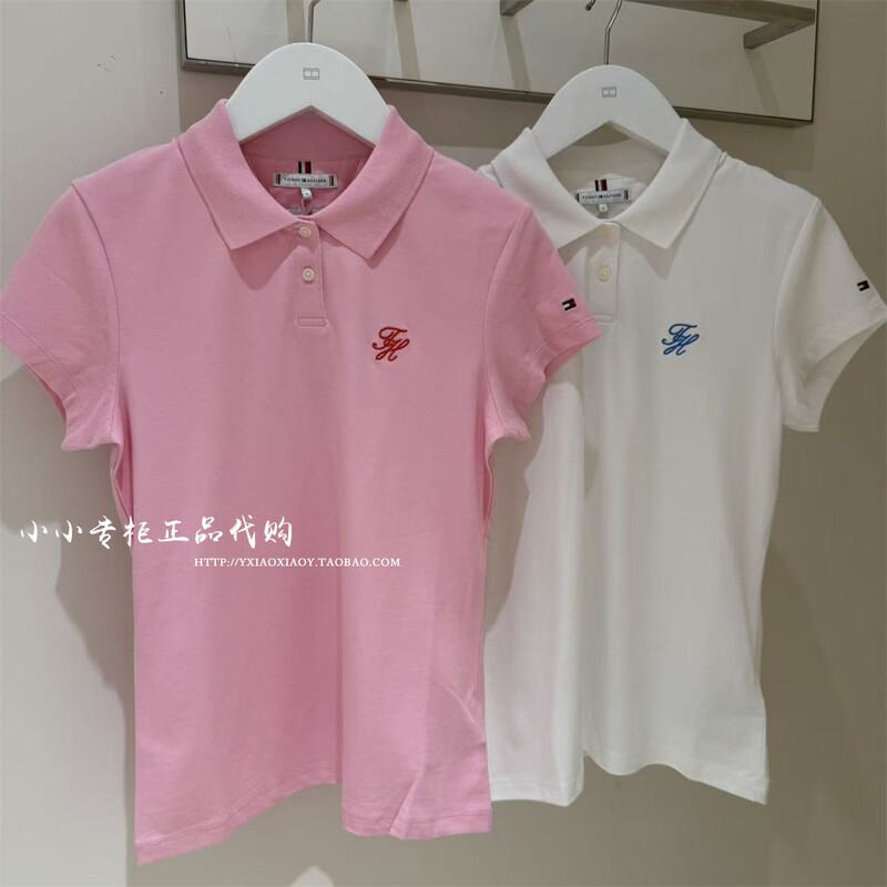 Tommy Genuine Product from the Store 2026 Spring/Summer New Women's Embroidered Slim Fit Polo Shirt Short-Sleeved T-Shirt Ww49259