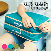 Travel clothing Storage bag Bag Suitcase Clothes suit Portable business trip Layered finishing Waterproof classification ins