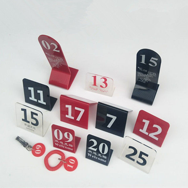 Acrylic table number plate number plate dining room table number plate number plate number plate table number one spicy and hot meal number plate