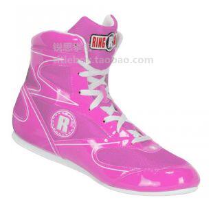 (shipped in US) RINGSIDE Boxing Shoes Professional Competition Training Boxing Boots Breathable Pink Lady