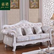 Sofa vải phong cách châu Âu kết hợp phòng khách trọn bộ 1 + 2 + 3 căn hộ nhỏ lưới đỏ quần áo cửa hàng đơn giản sofa ba người châu Âu - Ghế sô pha