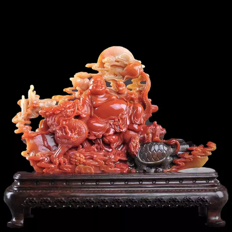 寿山石（求索） 复古寿山石大摆件庭院山水石雕装饰可客制寿山石奇石