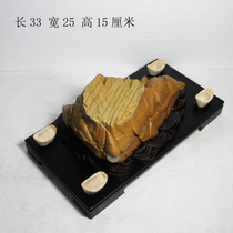 Songhua stone stone stone stone original ornamental stone Jilin ornamental stone yellow wood grain pictograph Fortune gold toad