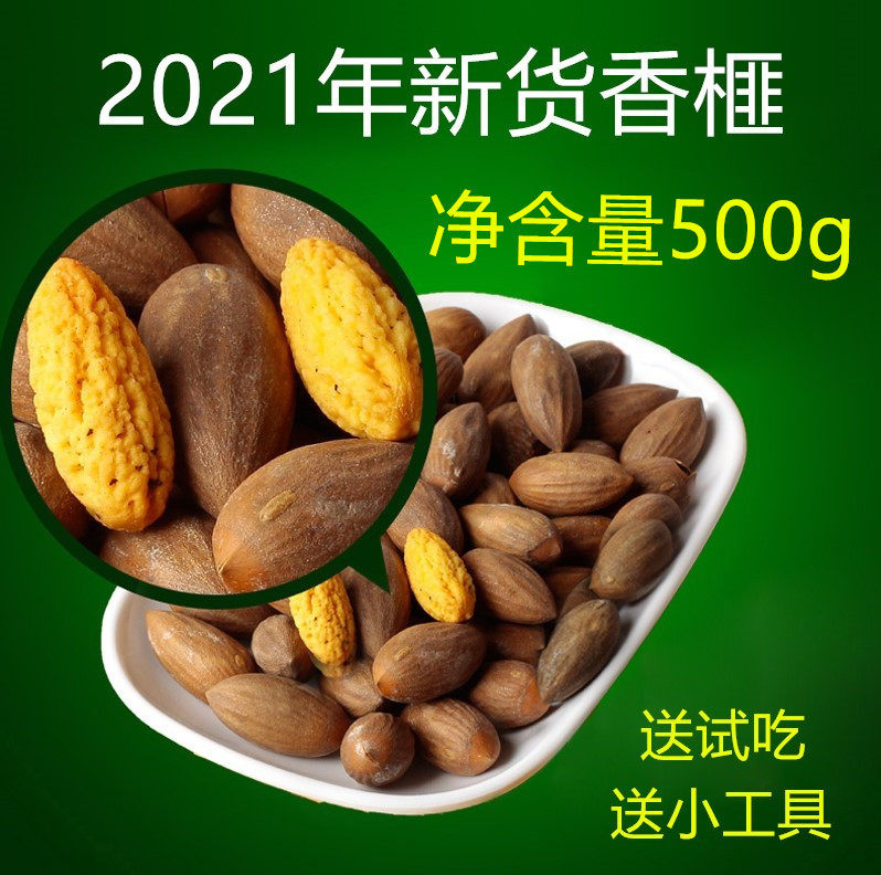 Torreya 2021 New Arrivals Zhuji Fengqiao Special Nuts Net Content 500g Bags Three Torreya Seeds