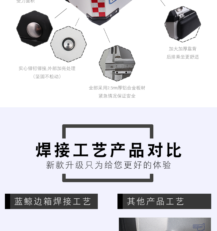 Cá voi xanh nhôm hợp kim đuôi hộp ba hộp xe máy thân cây thân thêm lớn phía sau điện thân cây siêu lớn hộp nhôm hộp đựng đồ gắn xe máy