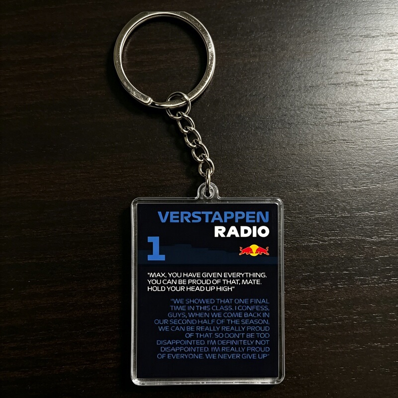 F1 Keychain Team Acrylic Pendant Buckle Hamilton Russell Verstappen Norris Bag Charm