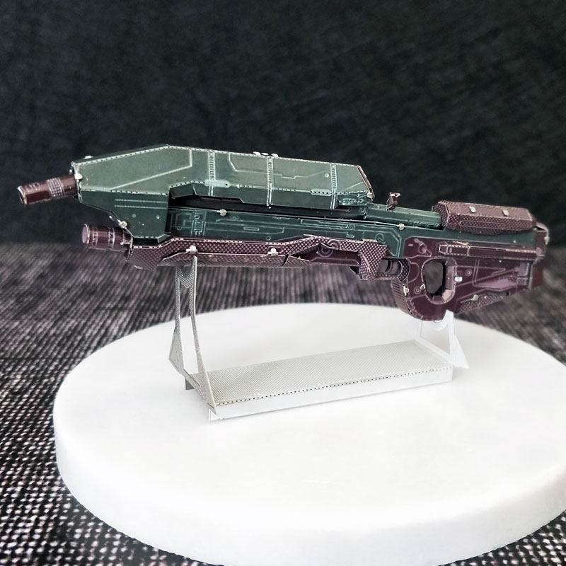 Steel image 3D glue - free stereo metal assembly stainless steel puzzle model HALO series Halo assault rifle
