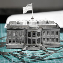 Steel Demon 3D Glue Free Three-dimensional Handmade Puzzle All Metal diy Building Assembled Stainless Steel Model White House