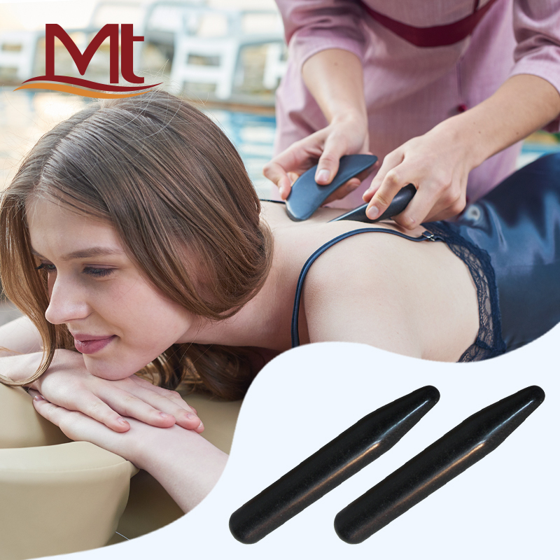 American MT massage stone point pressure massager pencil tapered body point point stone basalt hot stone 2-piece set