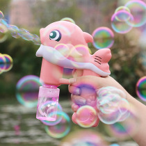 Shake sound with the same automatic dolphin blowing bubble bolt machine does not leak music electric childrens toys net red girl heart