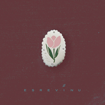 Cosmic symbol Tulip ESREVINU original design Tulip Japanese girl silver brooch collar needle