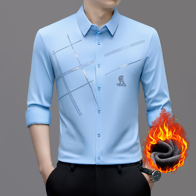 [Only for Packaging Fee] Dad's Shirt, Men's Stylish Outfit, New Autumn Casual Business Wrinkle-Free Shirt for Men