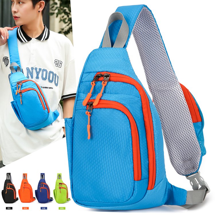 Tide-cool bag male skewed across breastbag street trend student single shoulder bag Daily leisure men's pocket bag