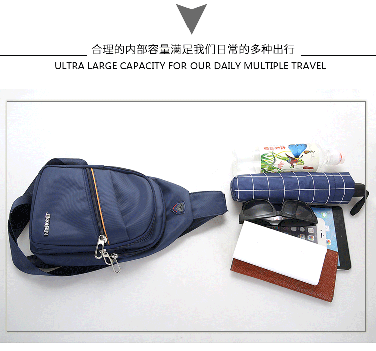 2018 mới túi ngực nam túi đeo vai Messenger túi nam phiên bản Hàn Quốc của thủy triều nylon chống nước ngực nhỏ ba lô balo da nam