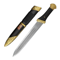 Longquan Sword Lengyue Dagger Patterned Steel Collection Sword Knife Self-Defense Cold Weapon Unedged Flagship Store