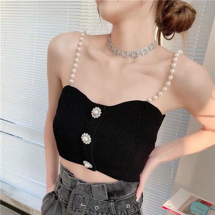 Универсальные бретели ручной работы, сменное нижнее белье из жемчуга, топ без лямок для невесты, открытые плечи 