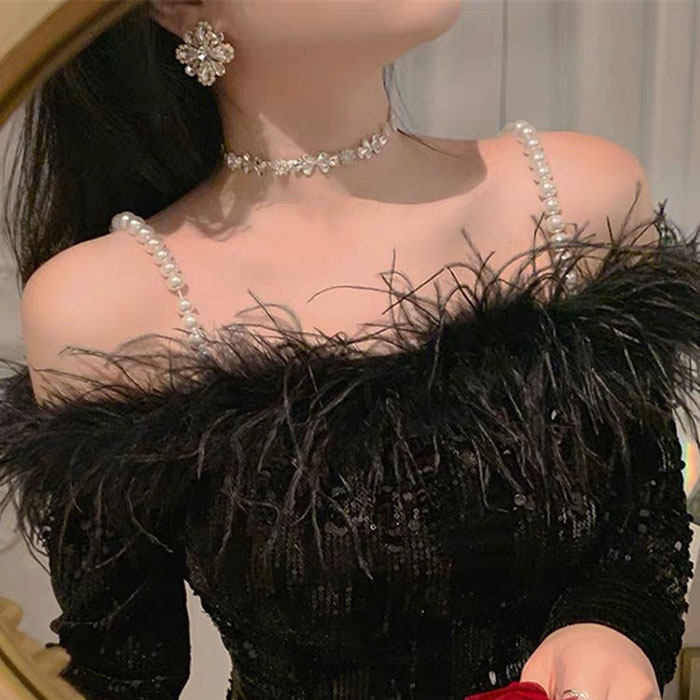 Универсальные бретели ручной работы, сменное нижнее белье из жемчуга, топ без лямок для невесты, открытые плечи 