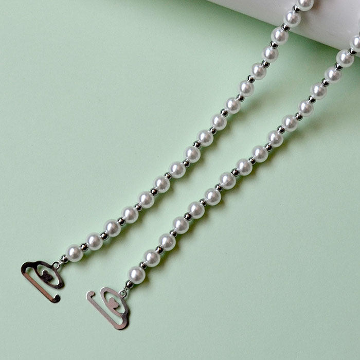 Универсальные бретели ручной работы, сменное нижнее белье из жемчуга, топ без лямок для невесты, открытые плечи 