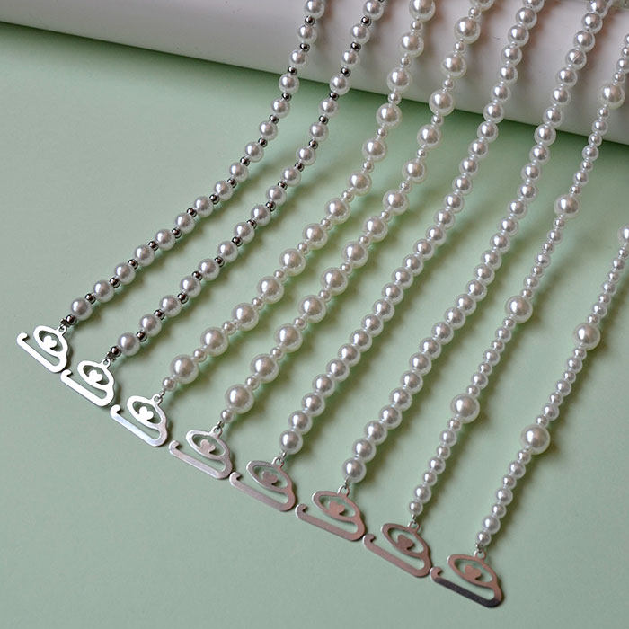 Универсальные бретели ручной работы, сменное нижнее белье из жемчуга, топ без лямок для невесты, открытые плечи 