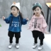 Nữ bé mùa thu Phiên bản Hàn Quốc của bộ quần áo thủy triều bé gái tay dài trùm đầu hai mảnh quần áo trẻ em đồ bơi trẻ em nữ Phù hợp với trẻ em