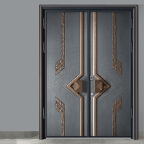 Explosion-proof cast aluminum door Villa door double door Rural entry anti-theft entry door Chinese household luxury child and mother door