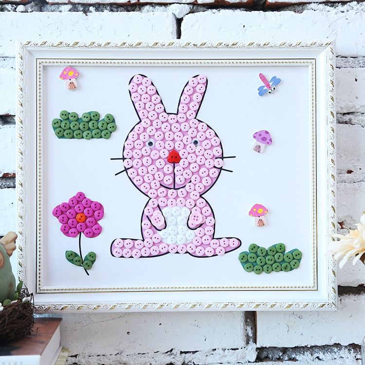 Trẻ em handmade tự làm gói vật liệu mẫu giáo bài tập về nhà câu đố sáng tạo nút đồ chơi gửi hộp