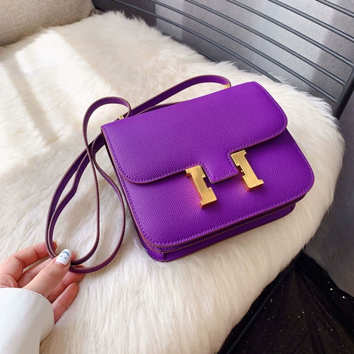 Сиреневая сумка для телефона, сумка на одно плечо, сумка через плечо, из натуральной кожи