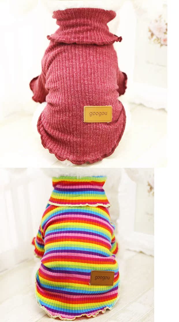 Pet mèo đan áo len cổ điển Mùa thu và mùa đông cộng với quần áo nhung nhung cho chó Poodle Teddy - Quần áo & phụ kiện thú cưng quần áo mèo