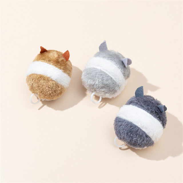 plush vibrating mouse and cat toy pull cord vibrating movement pet supply pet funny cat toy plush mouse doll