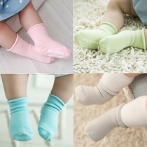 South Korea imported male and female baby socks cotton spring and autumn loose mouth baby baby socks non-slip socks socks baby girl
