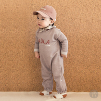 South Korea imported childrens clothes spring and autumn climbing clothes climbing clothes baby cute jumpsuit baby baby ha clothes Cotton