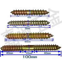 Vít hai đầu M4 m6 m8 Thanh hai đầu Đồ nội thất lắp ráp phần cứng buộc chặt răng đầy đủ hình lục giác khuyến mãi - Chốt ốc vít bắn tôn