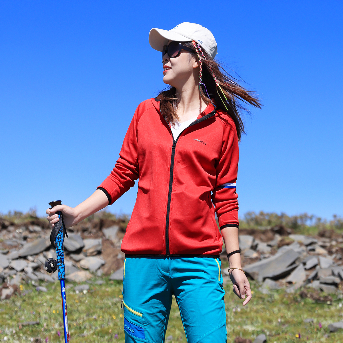 Xueqiu Island outdoor autumn hooded quick-drying clothes hiking quick-drying long-sleeved sports fitness running cardigan thick cotton T