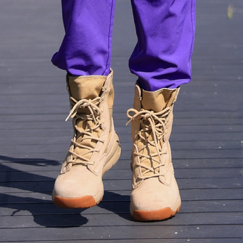 Нескользящие износостойкие высокие дышащие сапоги, кожаная альпинистская обувь подходит для пеших прогулок для влюбленных